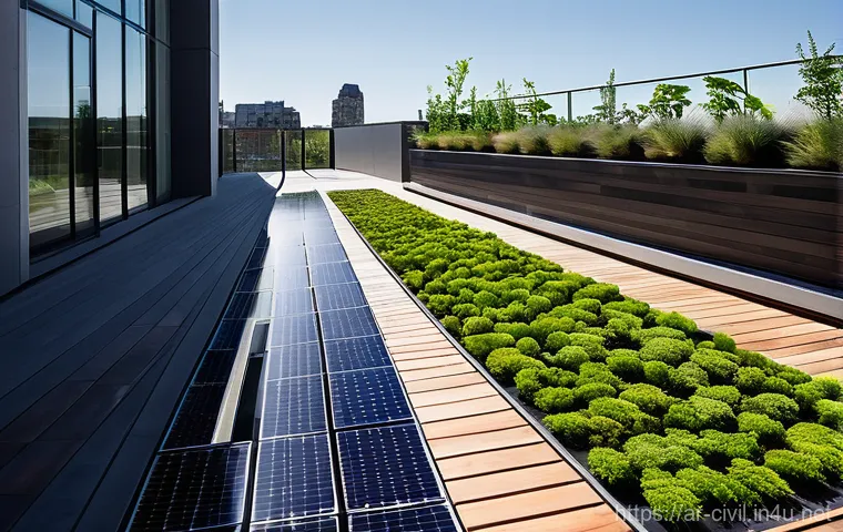 토목공학 현장에서의 기후변화 대응 - **Prompt:** A futuristic, intelligent suspension bridge gracefully spanning a wide river in an urban...