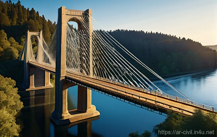 토목공학의 중요 이론 요약 - **Prompt 1: Grandeur of Classical Engineering**
    "A majestic, intricately designed suspension bri...
