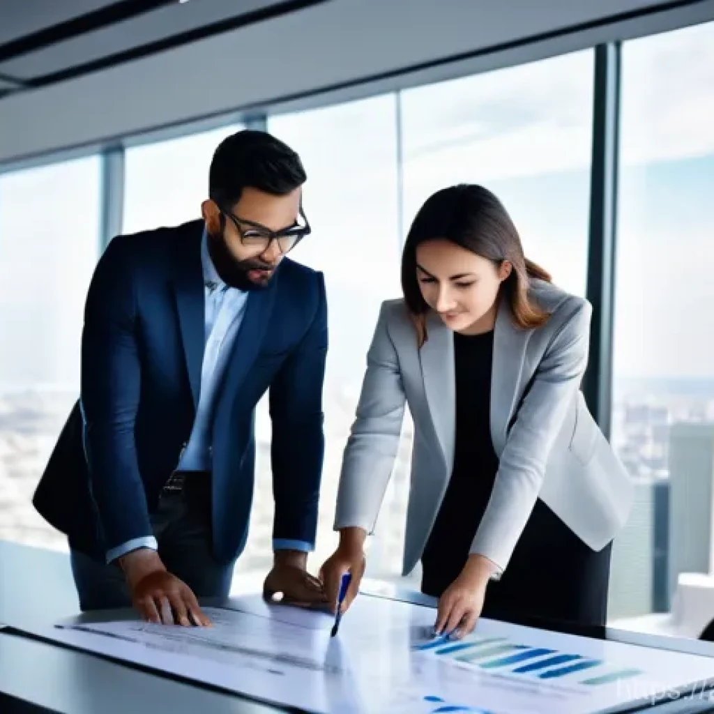 토목공학 프로젝트에서의 문서 관리 - **Prompt:** A diverse team of professional architects and engineers, dressed in modern business casu...