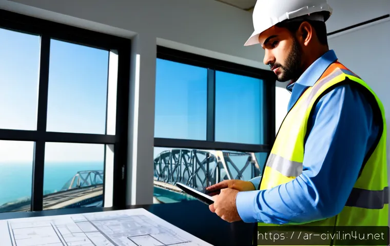 토목기사와 관련된 추가 자격증 추천 - Photorealistic civil engineering career advancement scene in a modern Gulf-region infrastructure off...